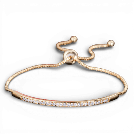 Linea – elegancka bransoletka z białymi kamieniami w złotym kolorze | Chloe DIAMOND