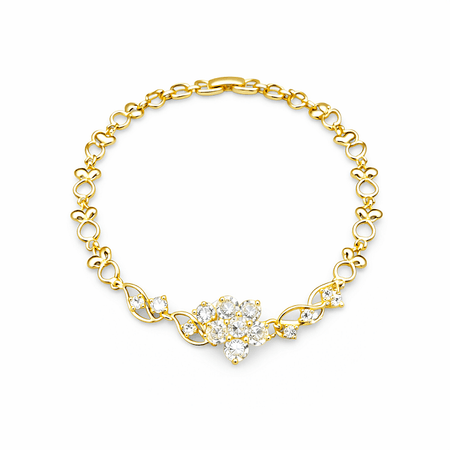 Aveline – elegancka bransoletka z białymi kamieniami w złotym kolorze | Chloe DIAMOND