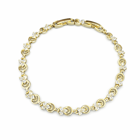 Lunaria Glow – złota bransoletka z białymi kamieniami | Chloe DIAMOND