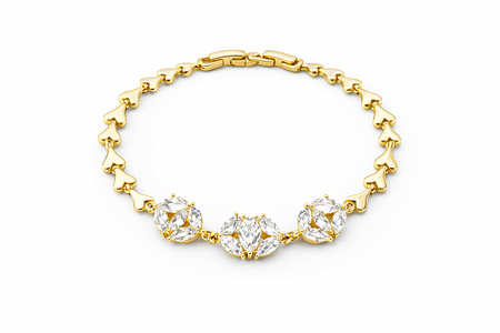 Sereniva – elegancka bransoletka z białymi kamieniami w złotym kolorze | Chloe DIAMOND