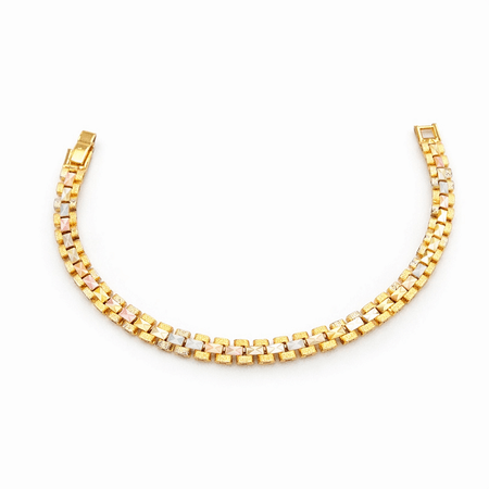 Aurea Rose – bransoletka w kolorze złotym z akcentami różu i szarości | Chloe DIAMOND