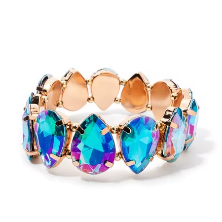 Aurora Blue – bransoletka damska pozłacana 14K z niebieskimi cyrkoniami | Chloe DIAMOND