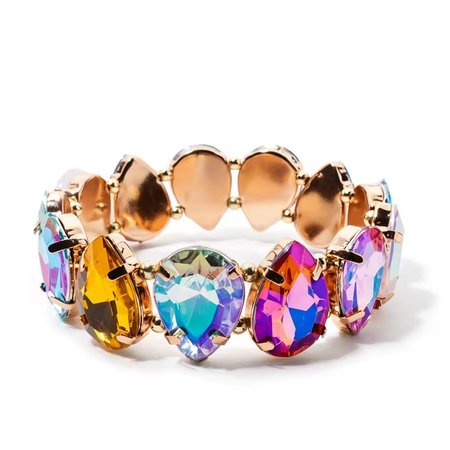 Prismara – bransoletka damska pozłacana 14K z cyrkoniami multicolor | Chloe DIAMOND