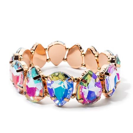 Iriselle – bransoletka damska pozłacana 14K z opalizującymi cyrkoniami multicolor | Chloe DIAMOND