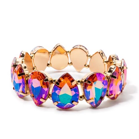 Solavelle – bransoletka damska pozłacana 14K z cyrkoniami multicolor | Chloe DIAMOND