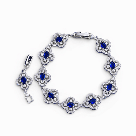 Imperial – elegancka bransoletka z niebieskimi i białymi kamieniami | Chloe DIAMOND