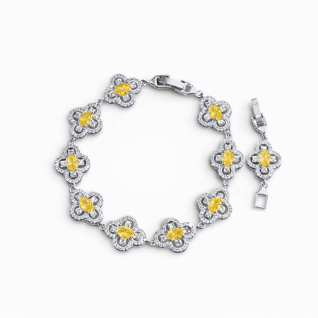 Imperial – elegancka bransoletka z żółtymi i białymi kamieniami | Chloe DIAMOND 