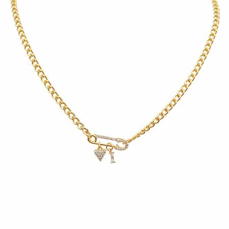 Valeria Lock Charm – naszyjnik damski z zawieszkami i cyrkoniami | Chloe DIAMOND
