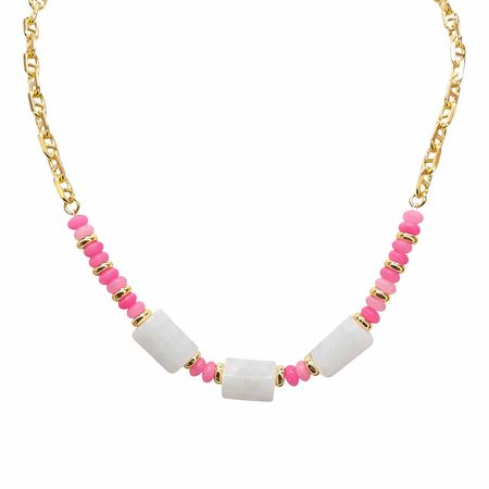 Roselune Glow – naszyjnik damski z różowymi koralikami i zdobieniami | Chloe DIAMOND