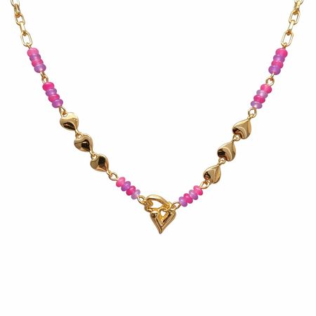 Veloura Amour Blush – naszyjnik damski z sercem i kolorowymi zdobieniami | Chloe DIAMOND
