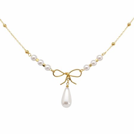 Serenelle Bow Pearl – naszyjnik damski z perełkami i zawieszką | Chloe DIAMOND