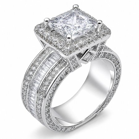 Diamond Princess – pierścionek damski posrebrzany srebrem 925 z kryształkami górskimi | Chloe DIAMOND